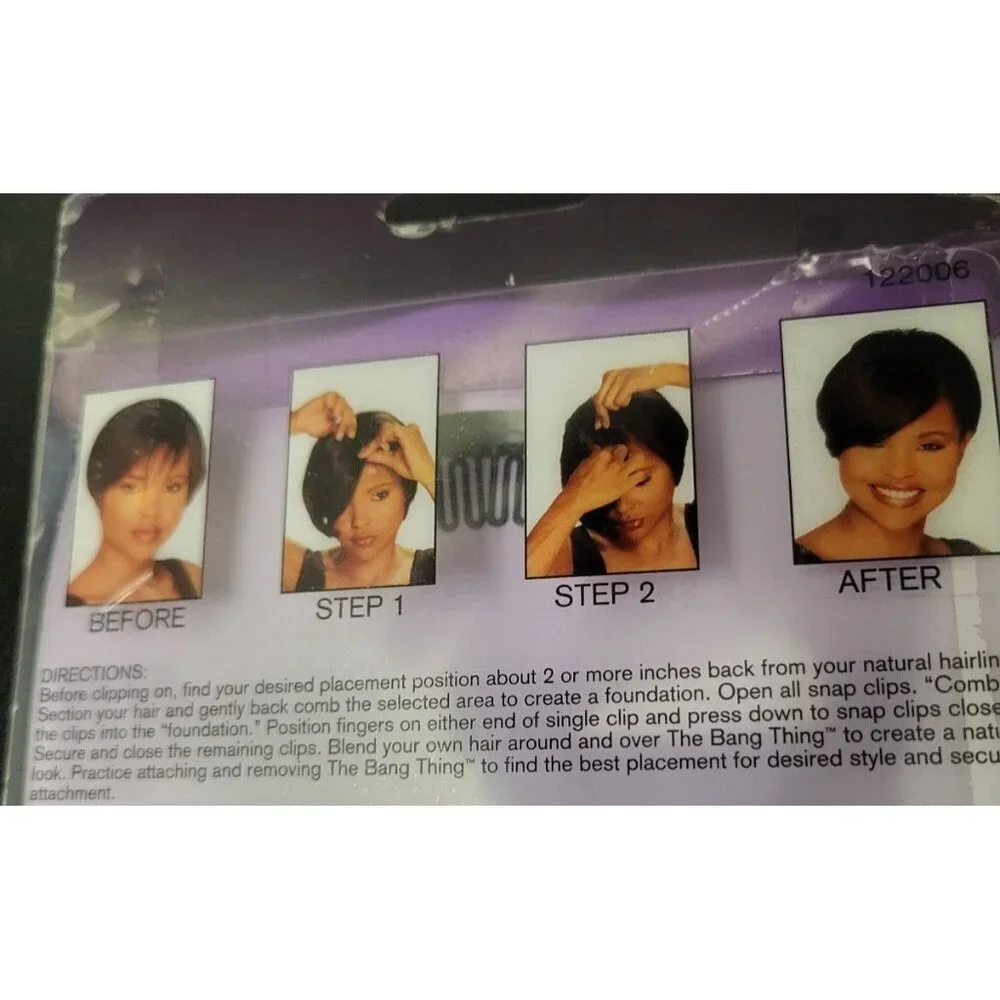 The Bang Thang 100% Human Hair Clip-on Bang Extension Sassy Collection(Red Wine)